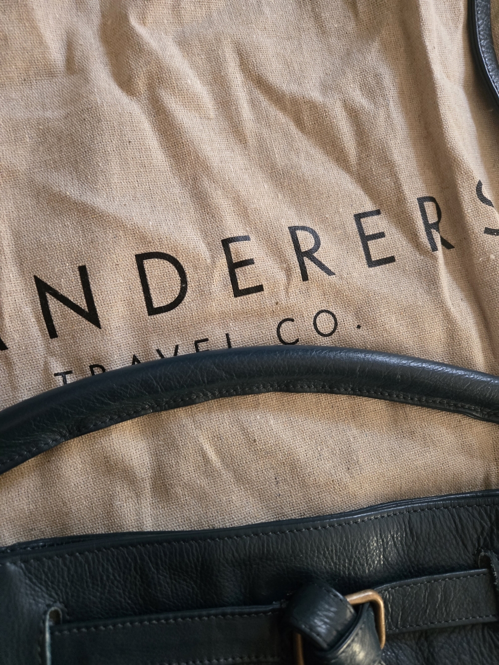 Wanderers Travel Co. Teal Leather Crossbody Bag with Adjustable Strap - Picture 3 of 4